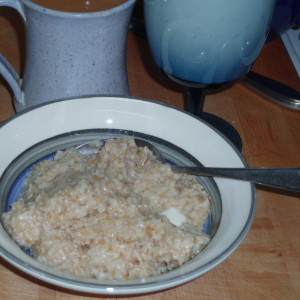 Hot oatmeal... mmm...