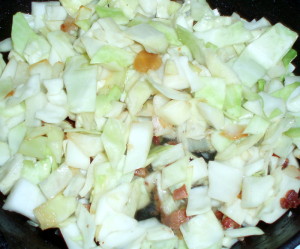 Cabbage in pan