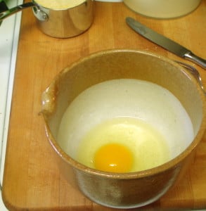 Egg in bowl - wwww.inhabitedkitchen.com