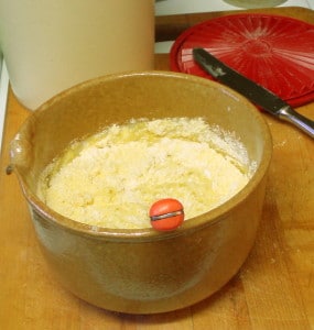 Mixing the muffin batter - www.inhabitedkitchen.com