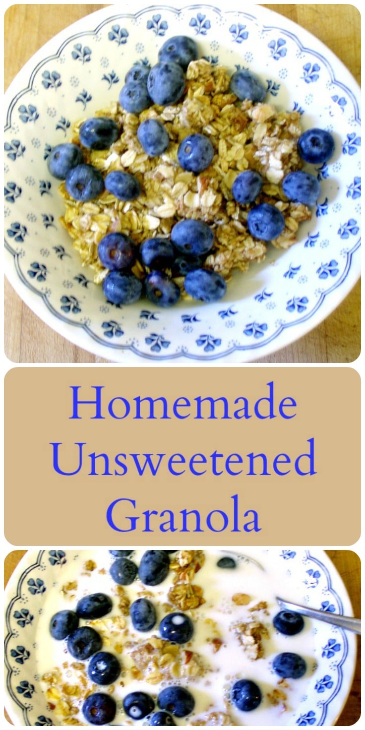 Making delicious homemade unsweetened granola is easy and doesn't take much time - I can save money and know what I am eating!