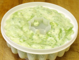 Cucumber Mousse in mold - www.inhabitedkitchen.com