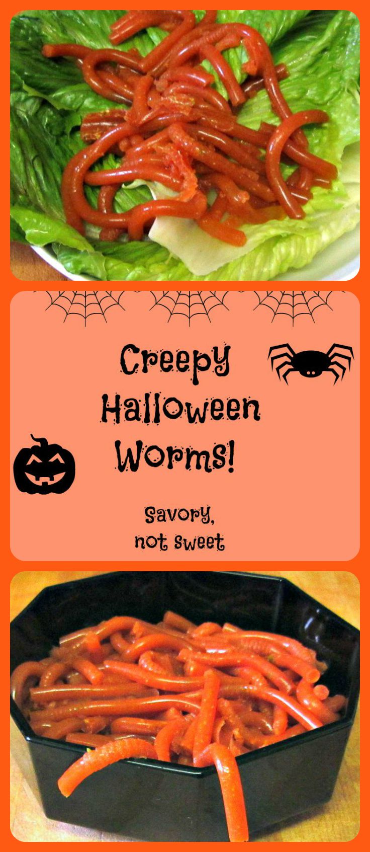 Savory Halloween Worms - Inhabited Kitchen