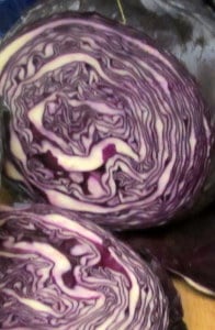 Cut red cabbage - www.inhabitedkitchen.com