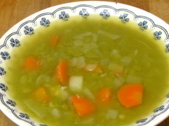 Vegetarian Split Pea Soup, an easy warm and comforting meal - www.inhabitedkitchen.com