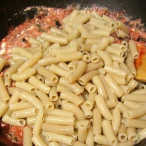 Adding pasta - www.inhabitedkitchen.com