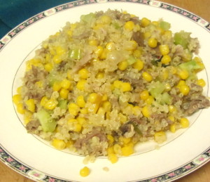 Dinner - pork, corn, broccoli, quinoa - www.inhabitedkitchen.com