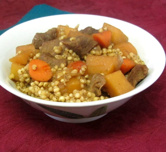 Use whole sorghum instead of barley to make a delicious beef stew - www.inhabitedkitchen.com