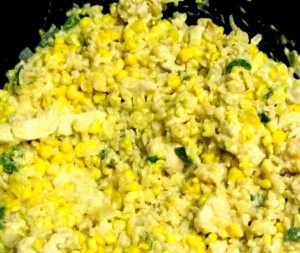 Celebrate August by featuring sweet corn with chicken in a creamy sauce! www.inhabitedkitchen.com