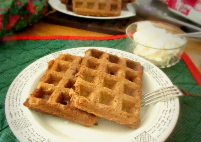 Gluten Free Gingerbread Waffles