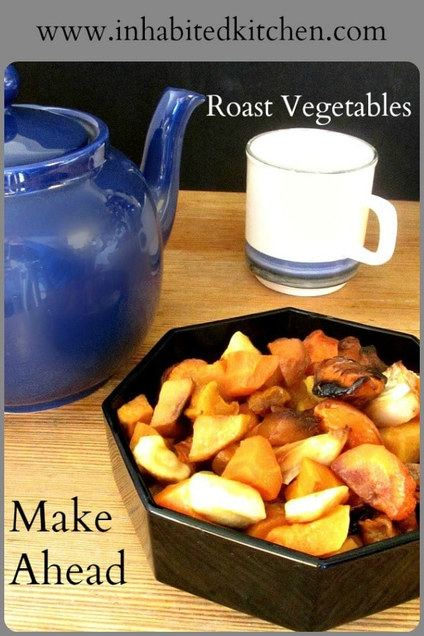 Roast a big pan of vegetables for later use - makes meals easy! 