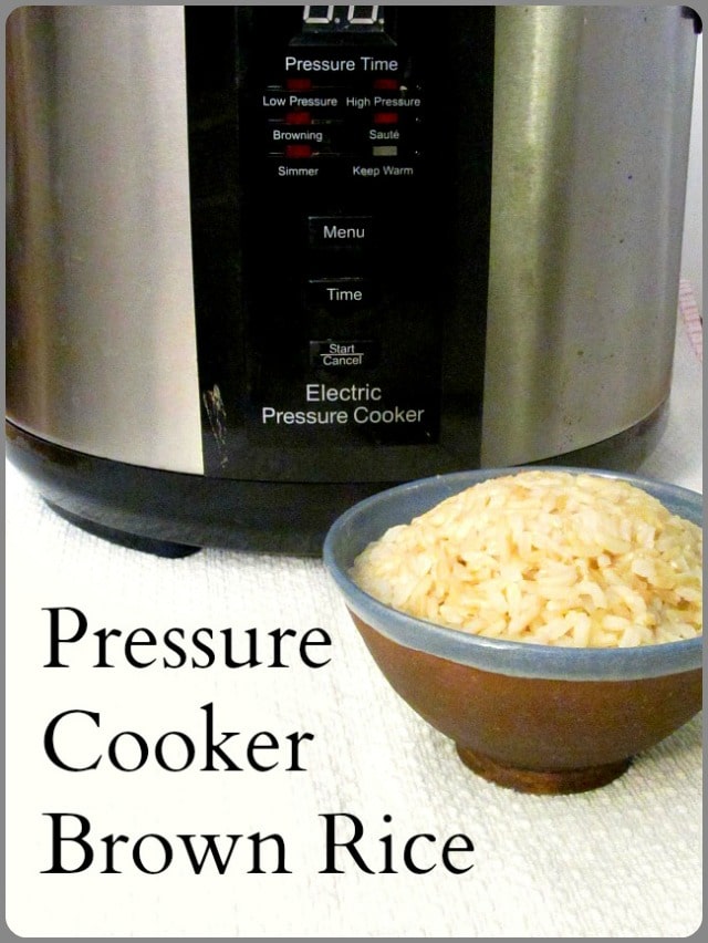 Pressure Cooker Brown Rice - Inhabited Kitchen